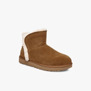 Ugg Classic Mini Fluff High-Low Women Classic Boots Brown (1759RAWFE)